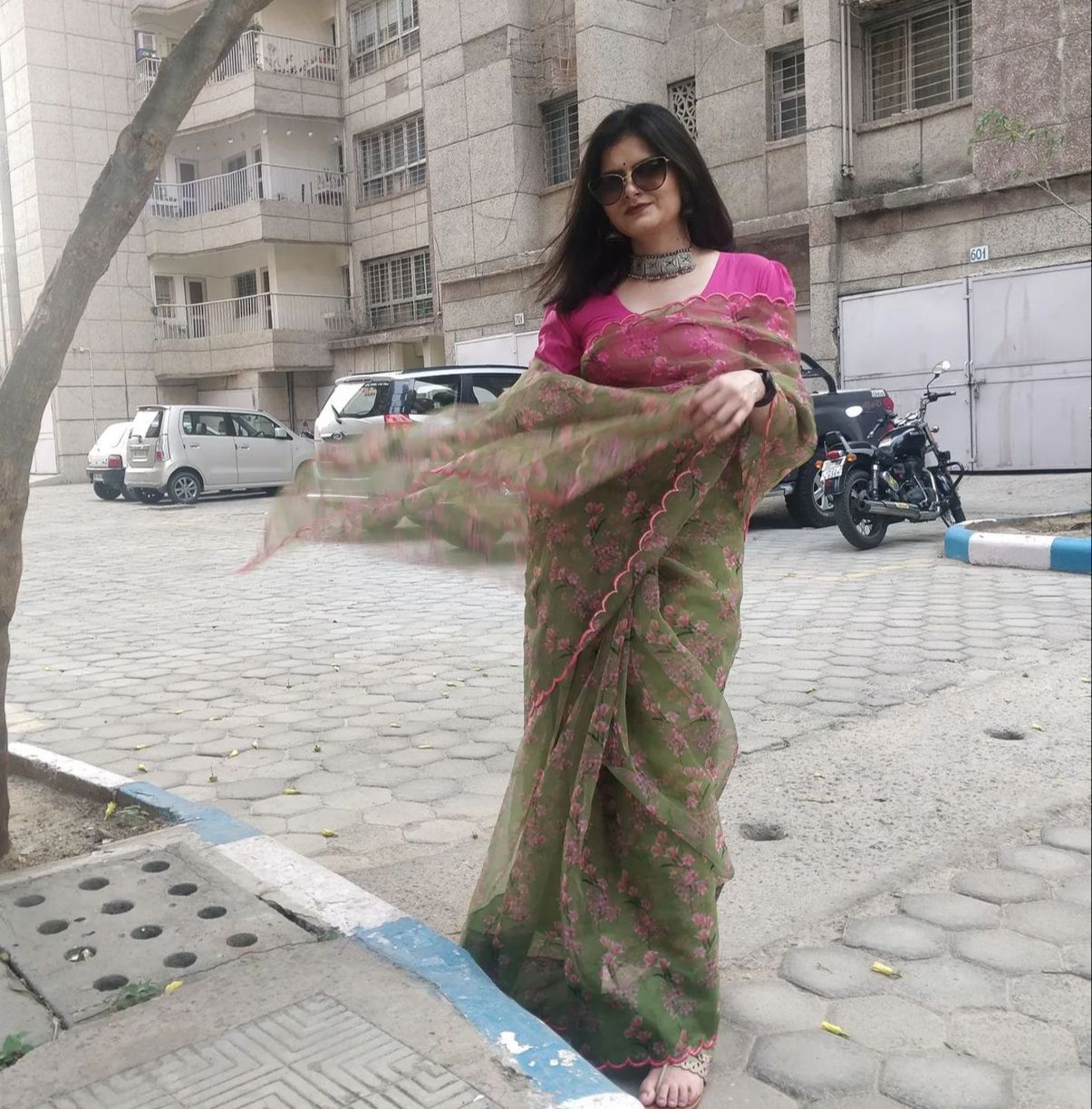VK 4104 Organza Printed Sarees Wholesale Market In Surat With Price